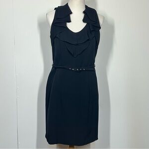 Sharagano Vintage  Blue Ruffle Dress 8P